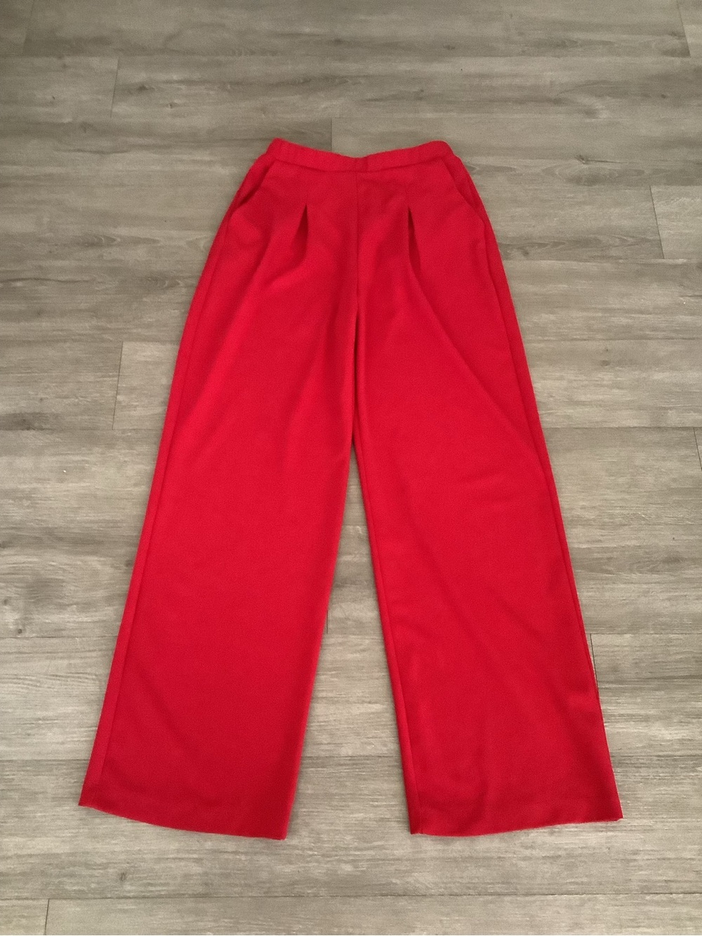 Wide Leg Red Women's Pants